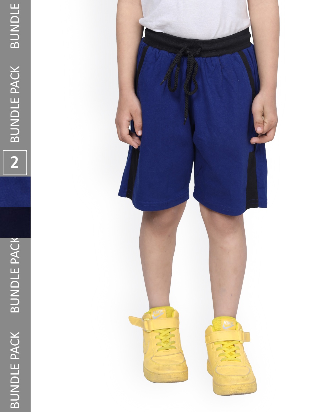 

IndiWeaves Boys Pack Of 2 High-Rise Cotton Shorts, Blue