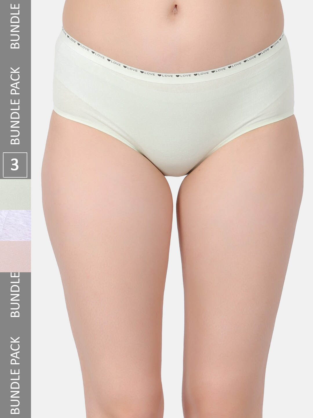 

Amour Secret Pack Of 3 Mid-Rise Hipster Briefs, Peach