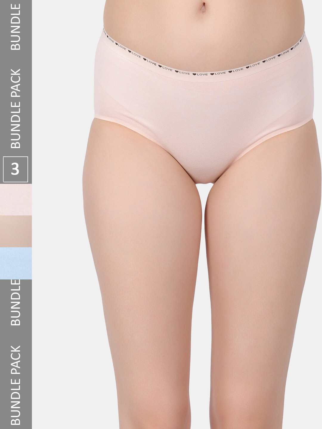 

Amour Secret Pack Of 3 Mid-Rise Hipster Briefs, Blue