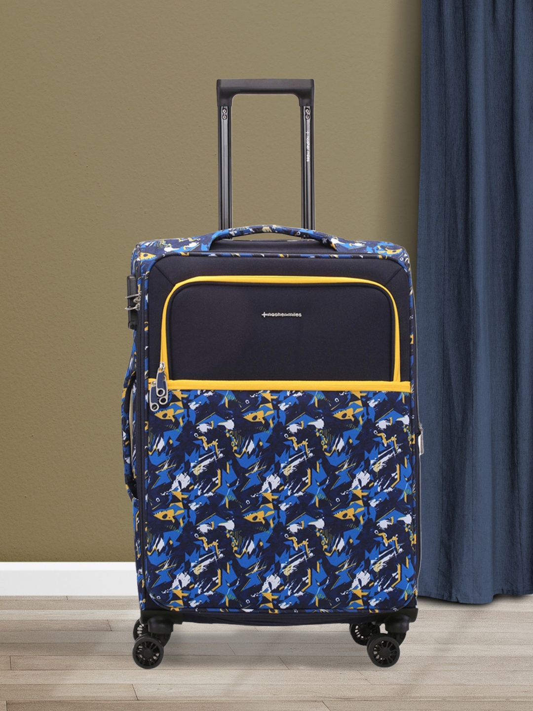 

Nasher Miles Unisex Water Resistant Hard-Sided Medium Trolley Suitcase, Blue