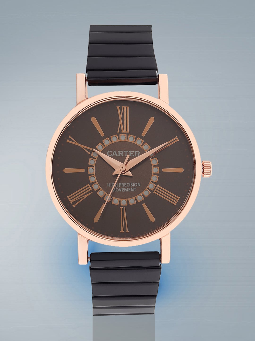 

Sandy D Carter Women Brass Dial & Bracelet Style Straps Analogue Watch SD-Carter-57-RG-BR, Rose gold