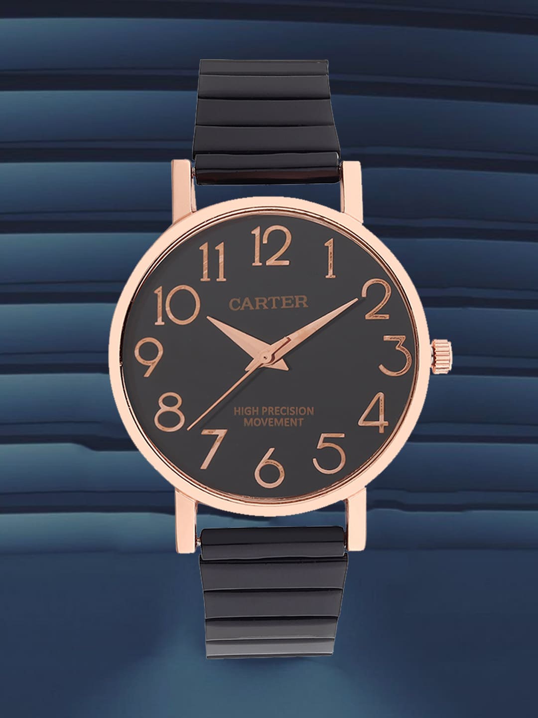 

Sandy D Carter Women Brass Dial & Bracelet Style Straps Analogue Watch SD-Carter-49-RG-BK, Rose gold