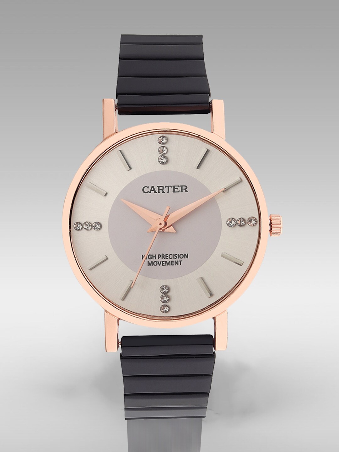 

Sandy D Carter Women Brass Dial & Bracelet Style Straps Analogue Watch SD-Carter-55-RG-WH, Rose gold