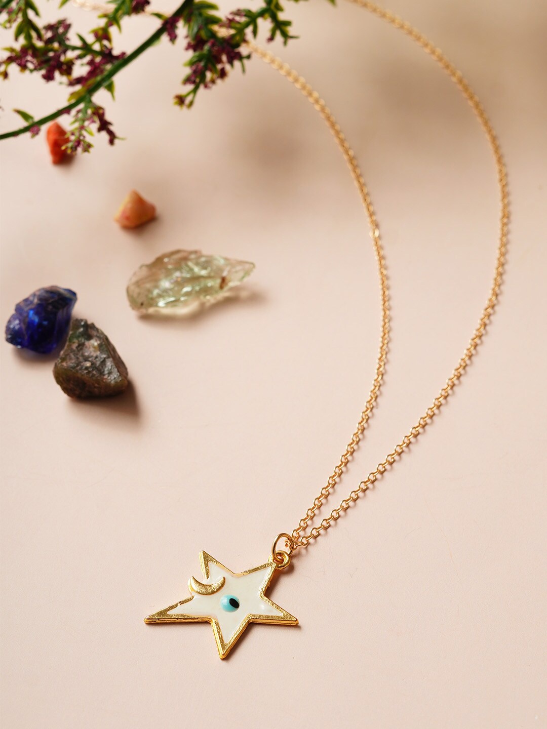 

Ferosh Gold-Plated Star Evil Eye Pendant Necklace
