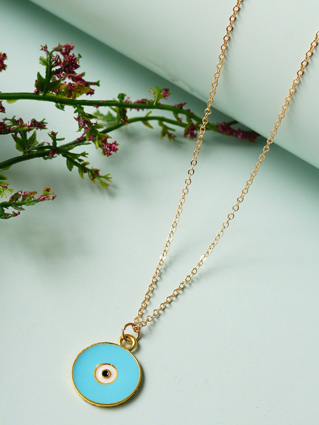 

Ferosh Evil Eye Pendant Necklace, Rose gold