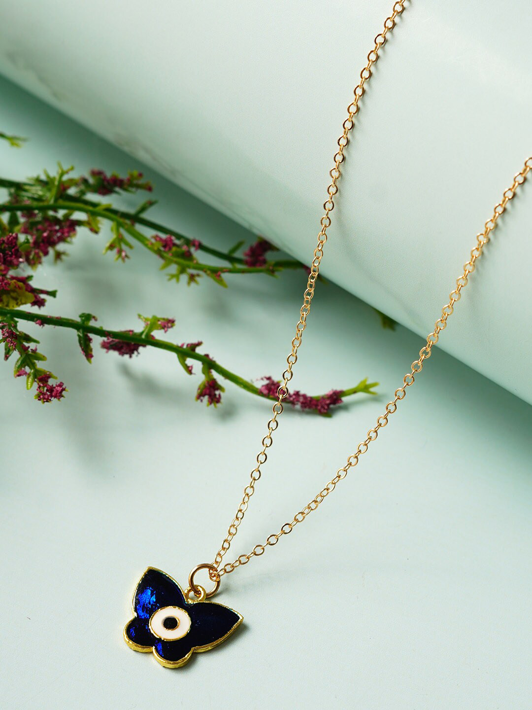 

Ferosh Evil Eye Butterfly Pendant Necklace, Gold