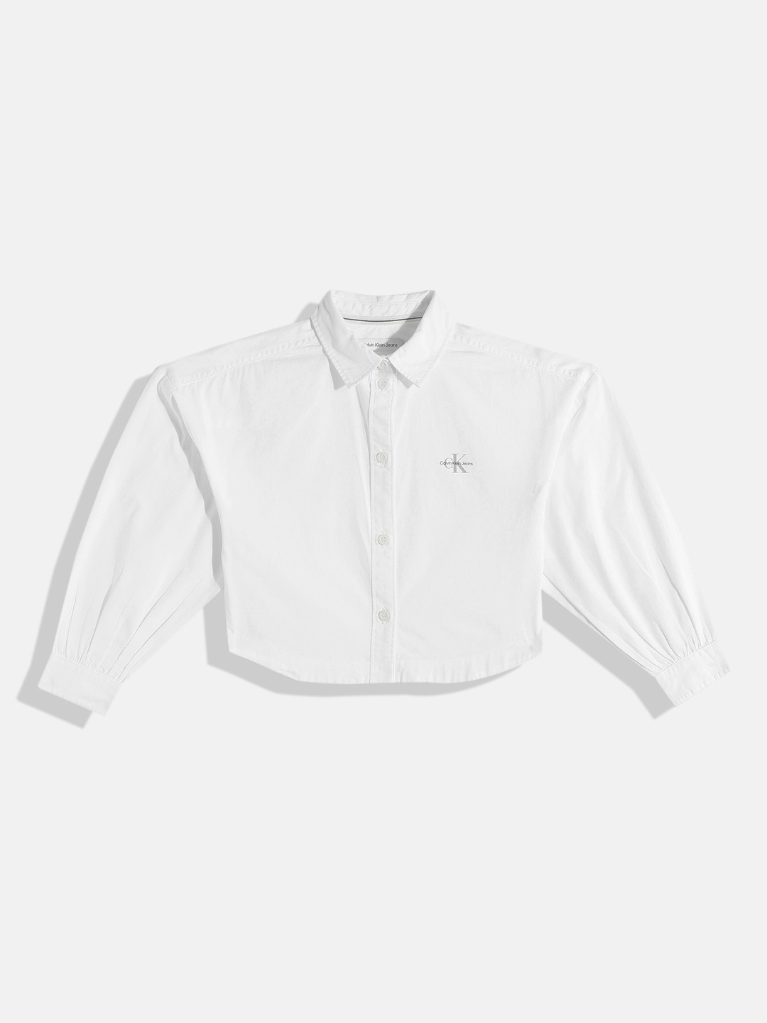 

Calvin Klein Jeans Girls Oversized Pure Cotton Casual Shirt, White
