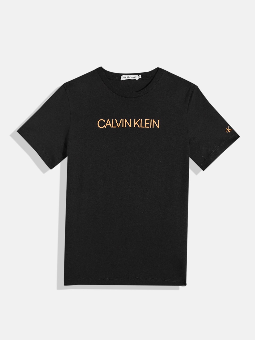 

Calvin Klein Jeans Kids Brand Logo Printed Pure Cotton T-shirt, Black