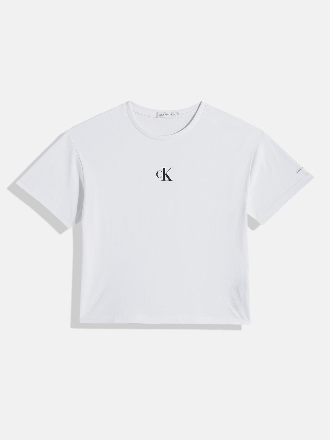 

Calvin Klein Jeans Girls Brand Logo Pure Cotton T-shirt, White