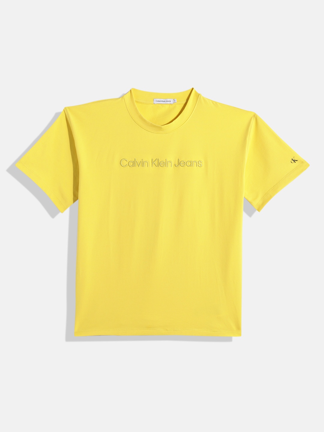 

Calvin Klein Jeans Boys Brand Logo Embroidered T-shirt, Yellow