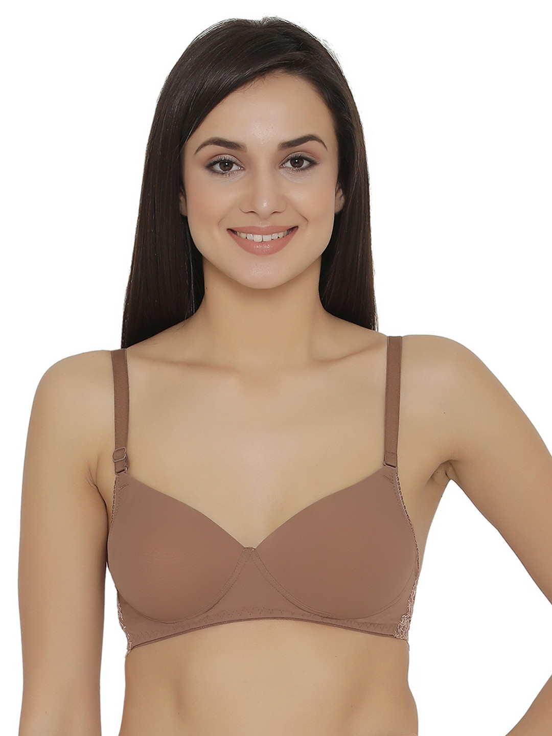 

Clovia Padded Non-Wired T-Shirt Bra, Brown