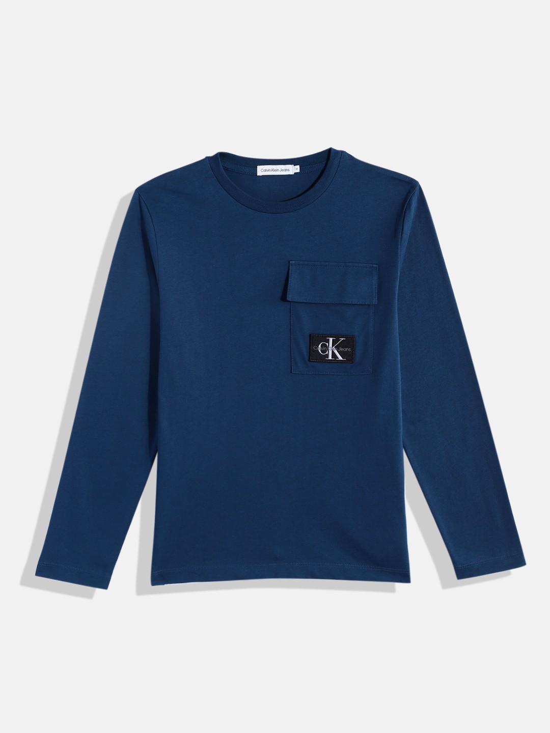 

Calvin Klein Jeans Boys Solid Cotton T-shirt, Blue