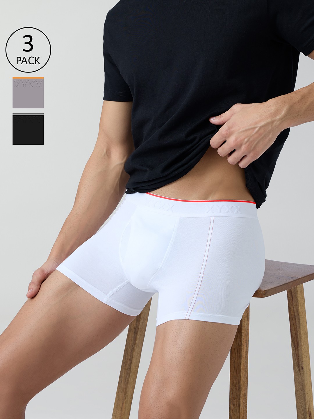 

XYXX Pack Of 3 Cotton Trunks XYTRNK3PCKN880, White