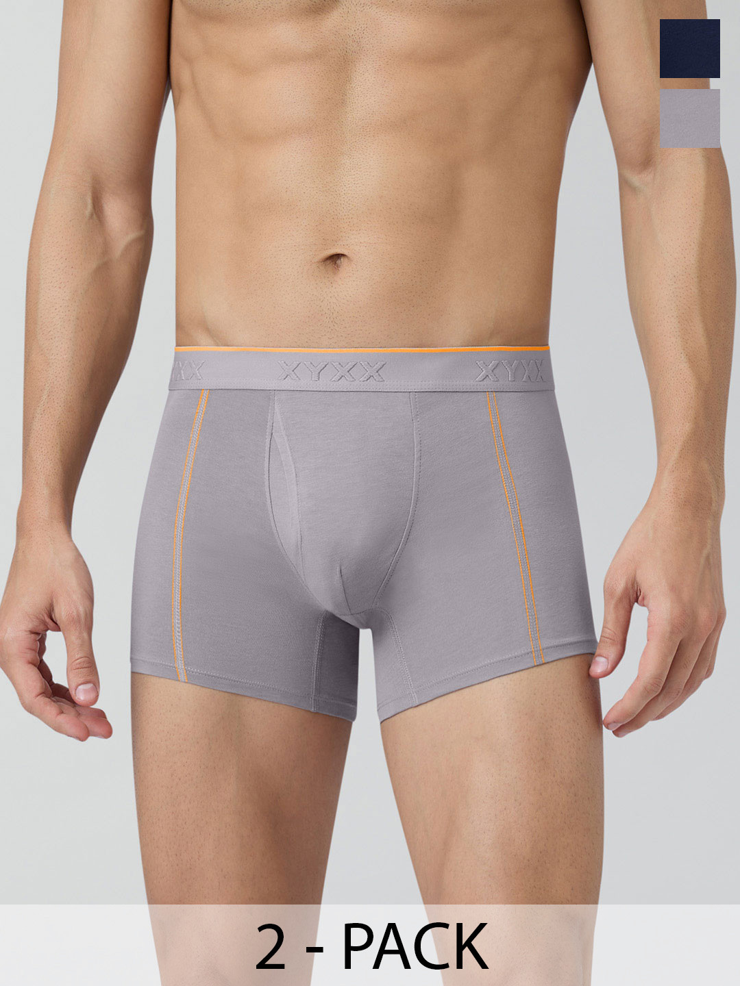 

XYXX Pack Of 2 Crux IntelliFresh Cotton Trunk XYTRNK2PCKN618, Black