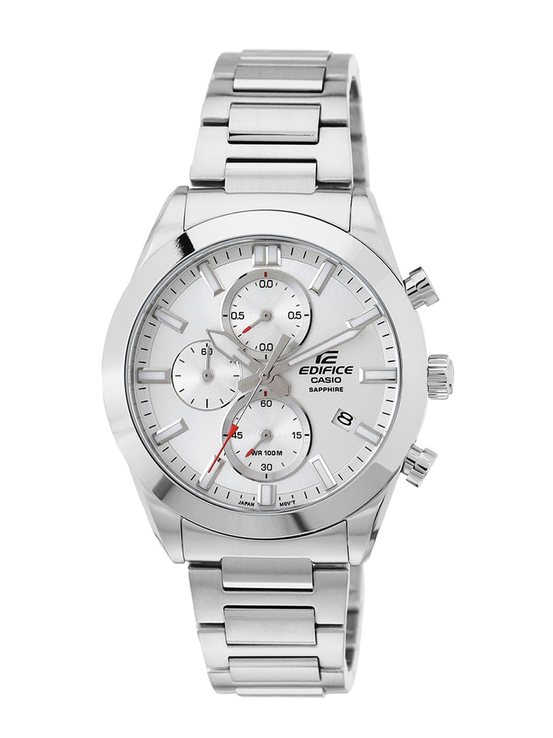 

CASIO Edifice Men Stainless Steel Bracelet Straps Analogue Chronograph Watch, White