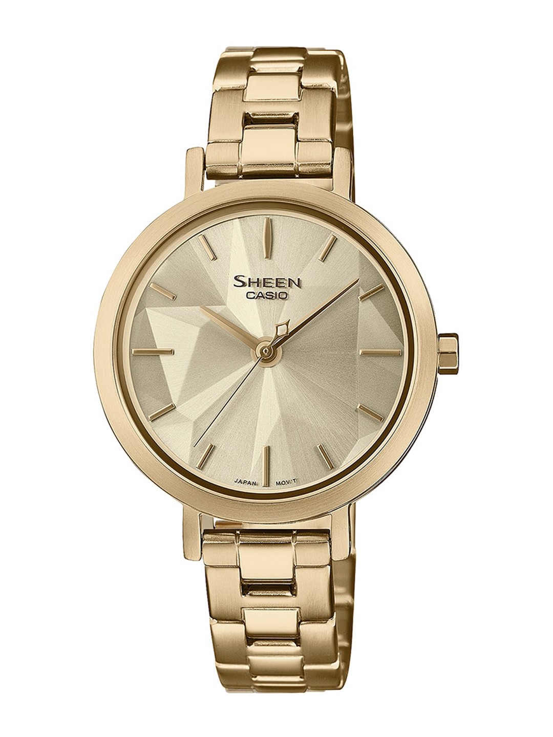 

CASIO Women Printed Dial Stainless Steel Bracelet Style Straps Analogue Watch SH302, Gold