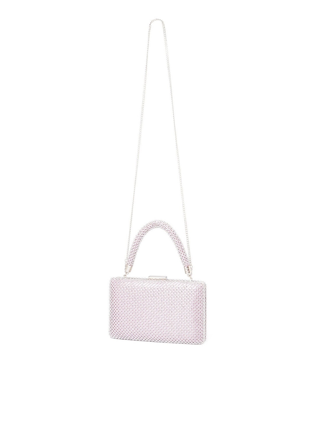 

Forever New Embellished Box Clutch With Shoulder Strap, Purple