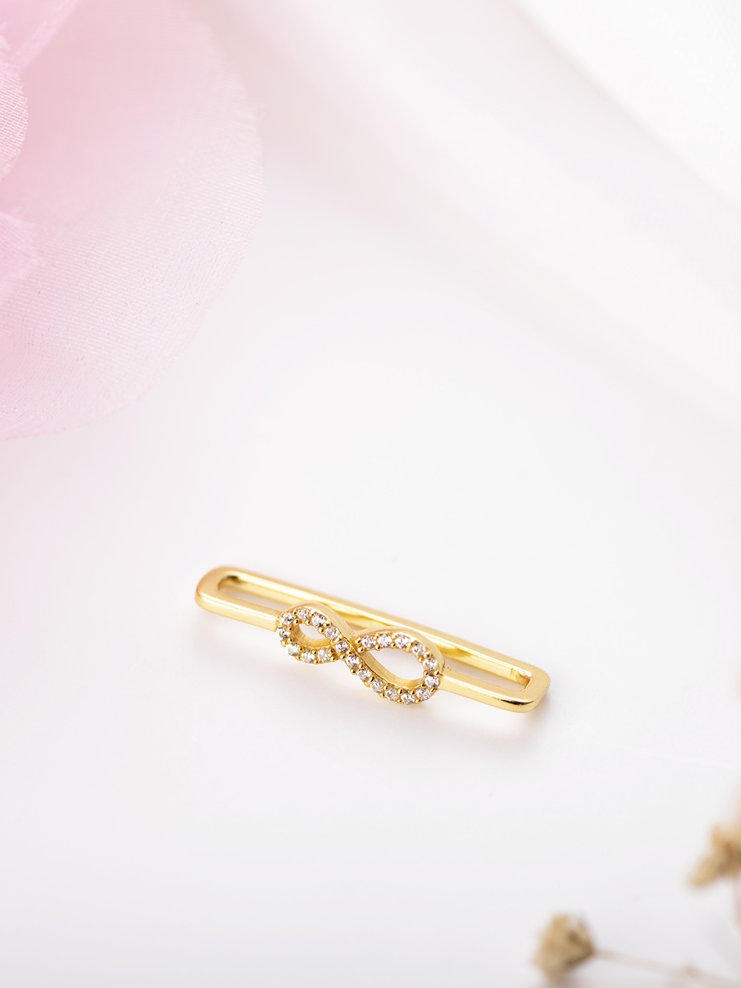 

Zavya Women Stones Studded Sterling Silver Charms, Gold