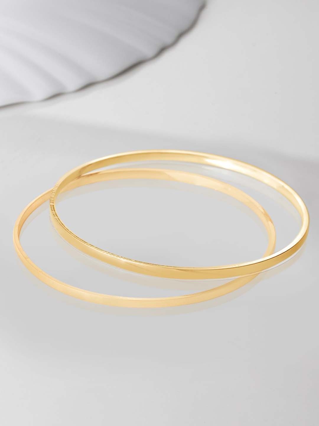 

Zavya Pack Of 2 Gold-Plated 925 Pure Silver Bangles