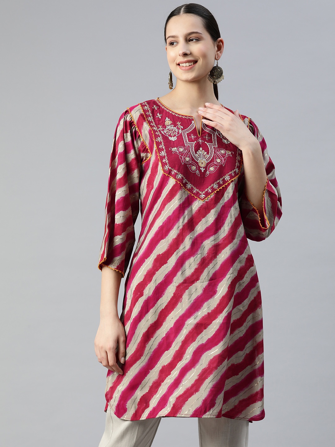 

Nayam By Lakshita Modal Printed Tunic, Pink