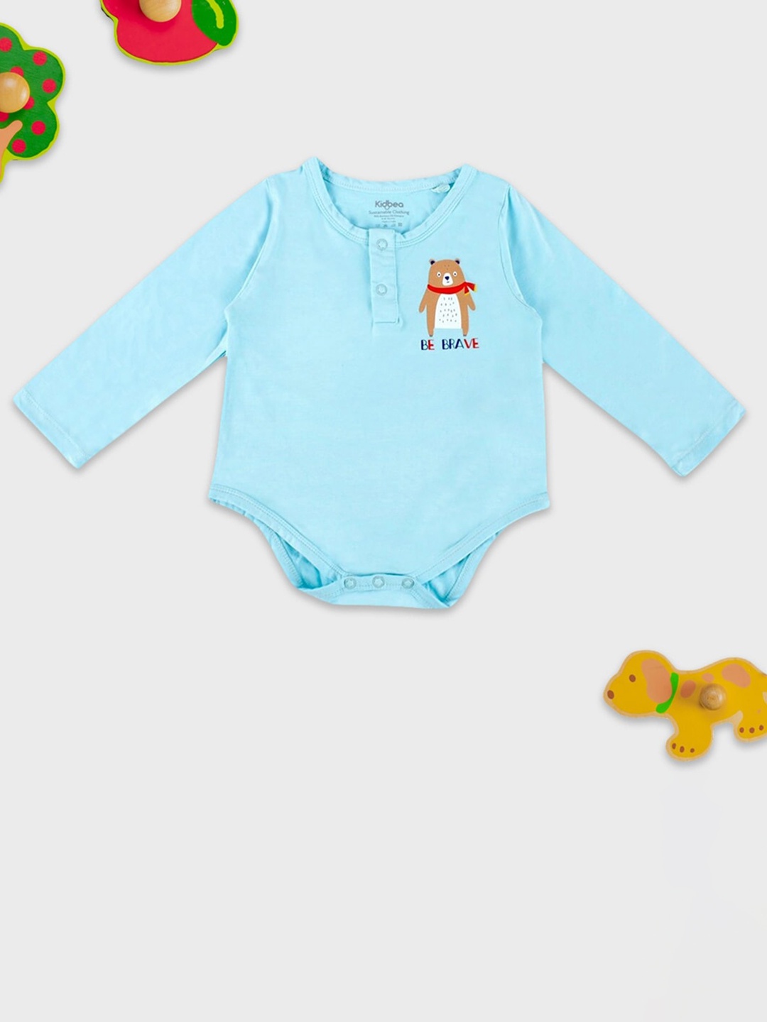 

Kidbea Infants Bamboo Cotton Bodysuit, Blue