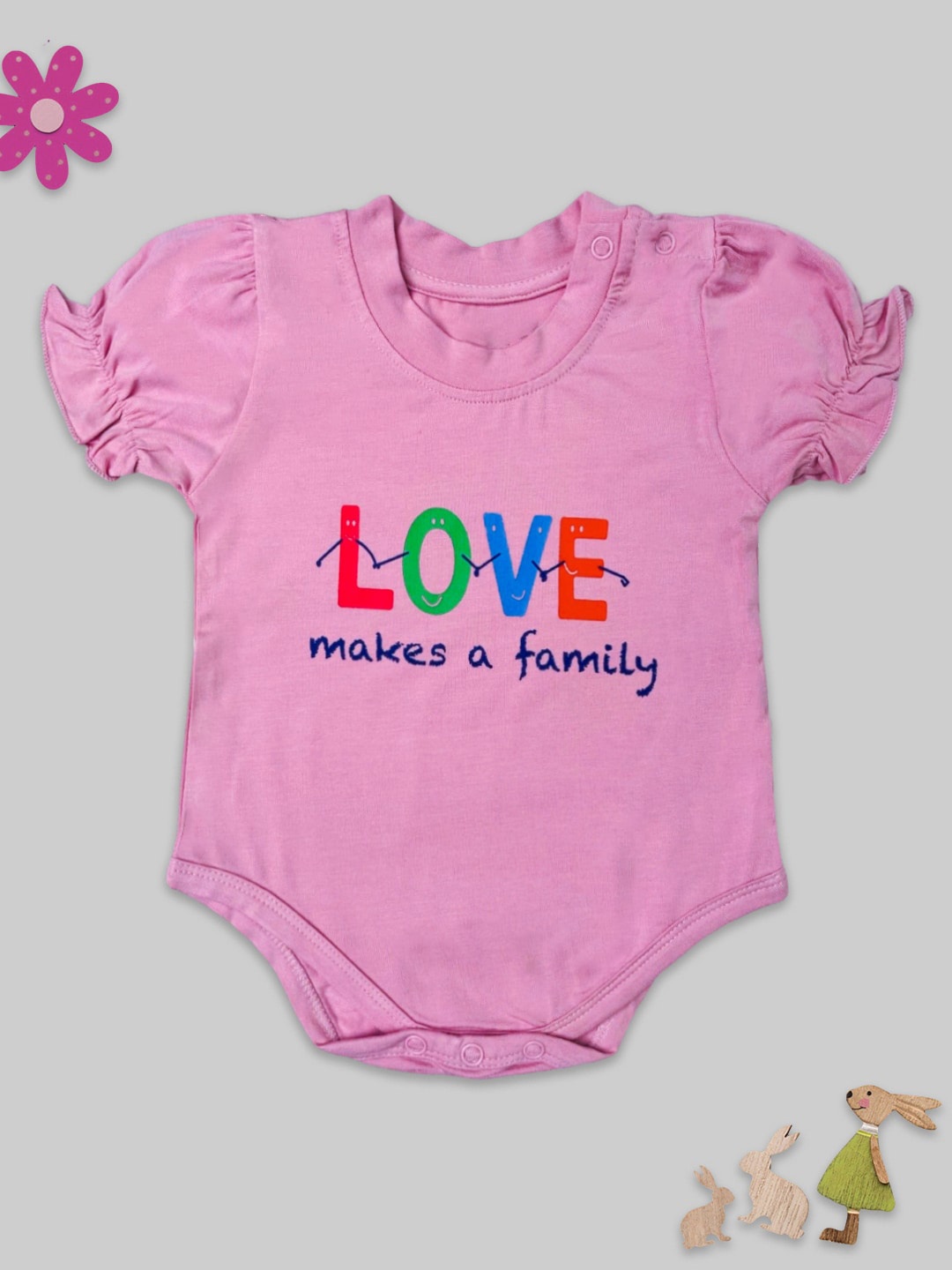 

Kidbea Infant Girls Bamboo Cotton Bodysuit, Pink