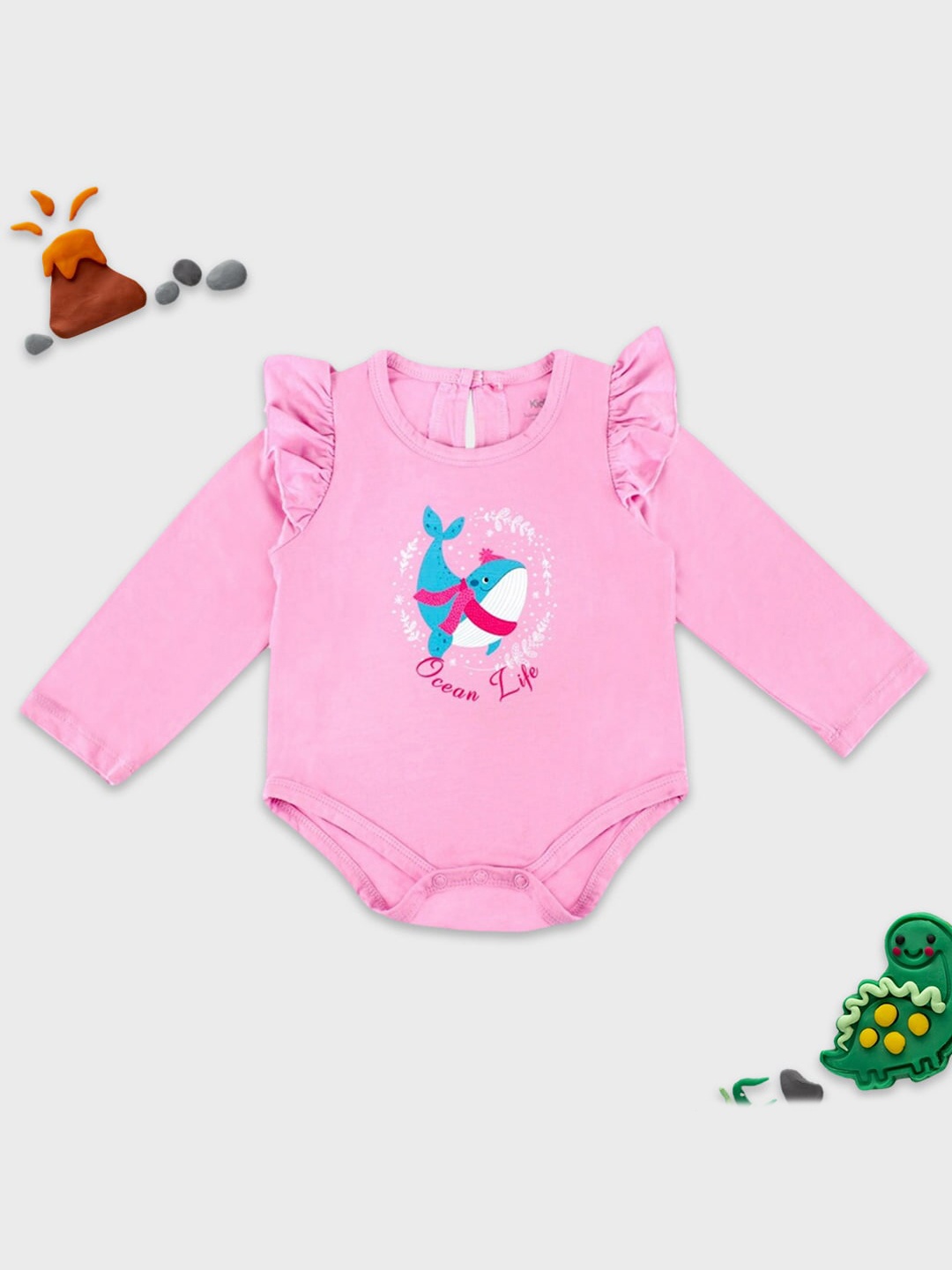 

Kidbea Infant Printed Bamboo Cotton Bodysuit, Pink