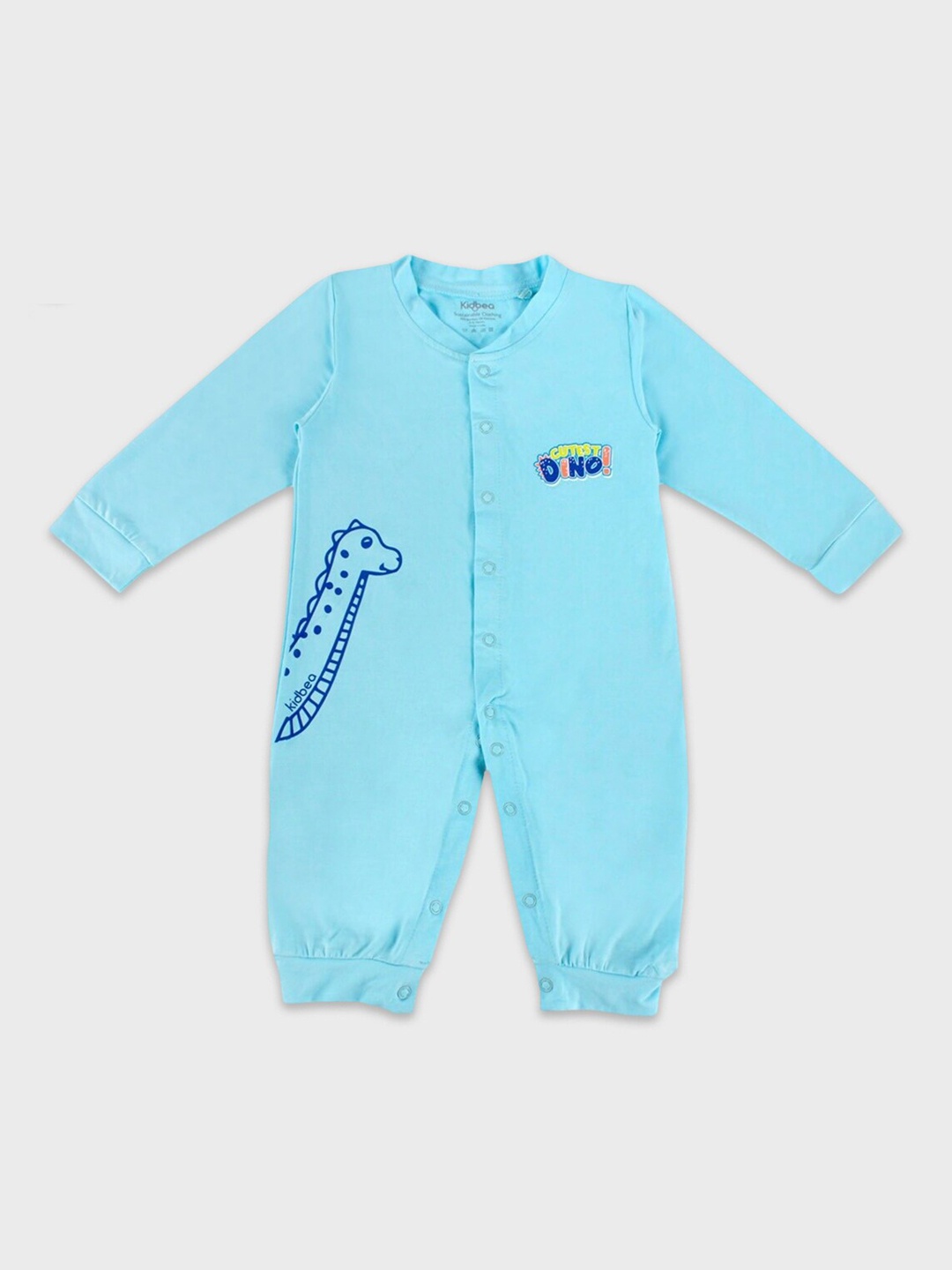

Kidbea Infant Printed Long Sleeves Bamboo Cotton Romper, Blue