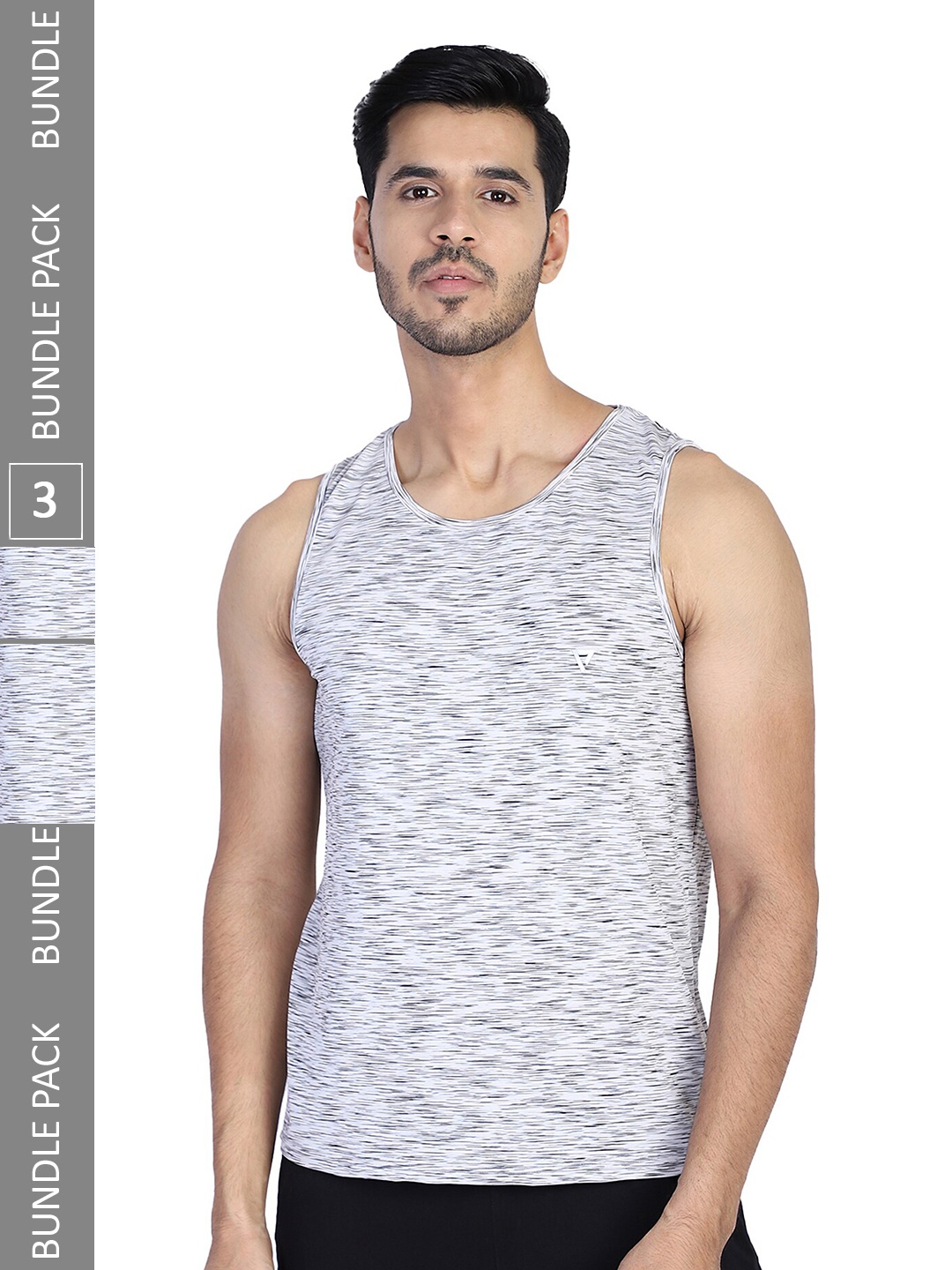 

PROTEENS Pack Of 3 Abstract Printed Round Neck Cotton T-Shirt, Off white