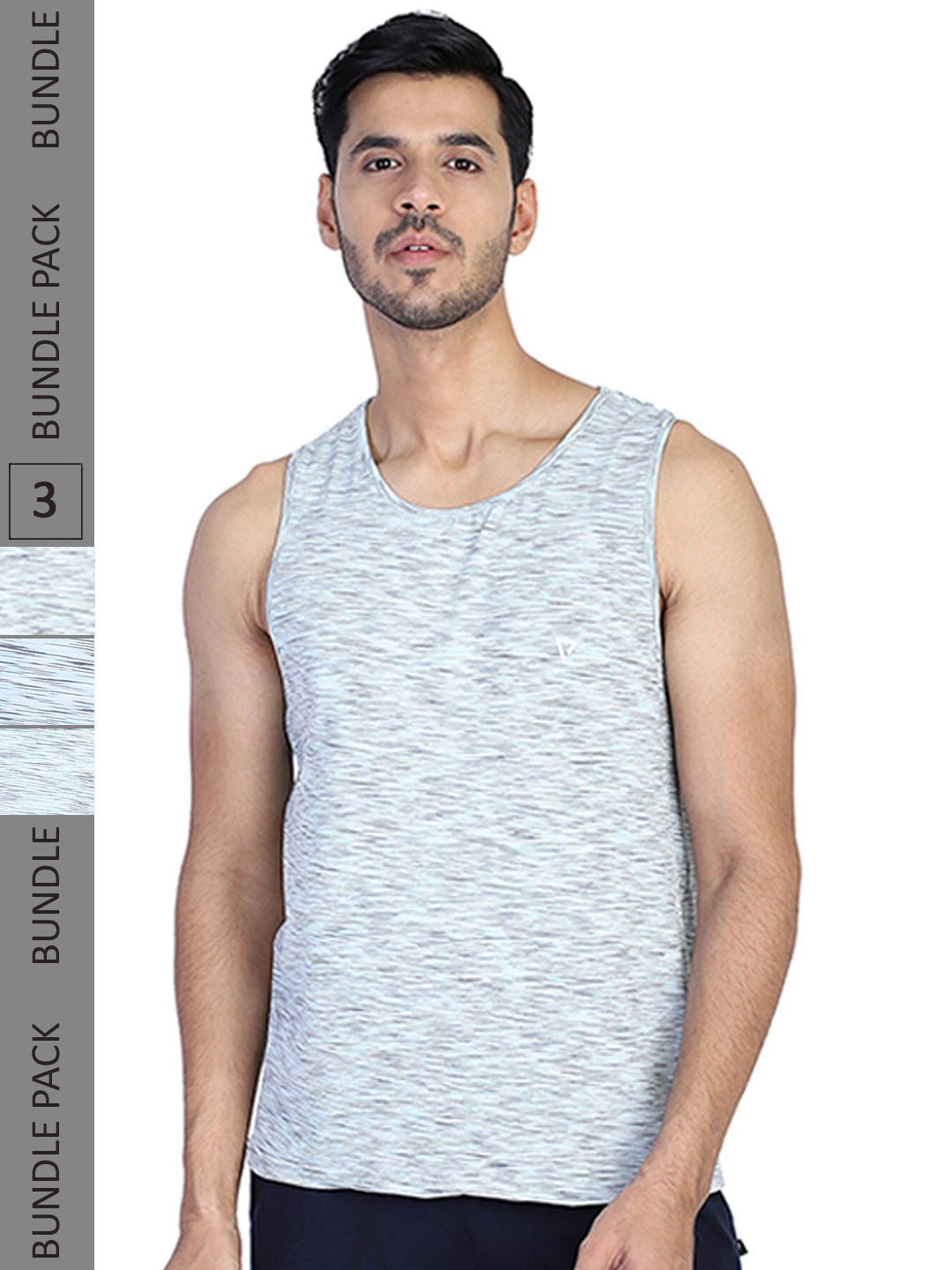 

PROTEENS Pack Of 3 Striped Sleeveless Cotton T-shirt, Sea green