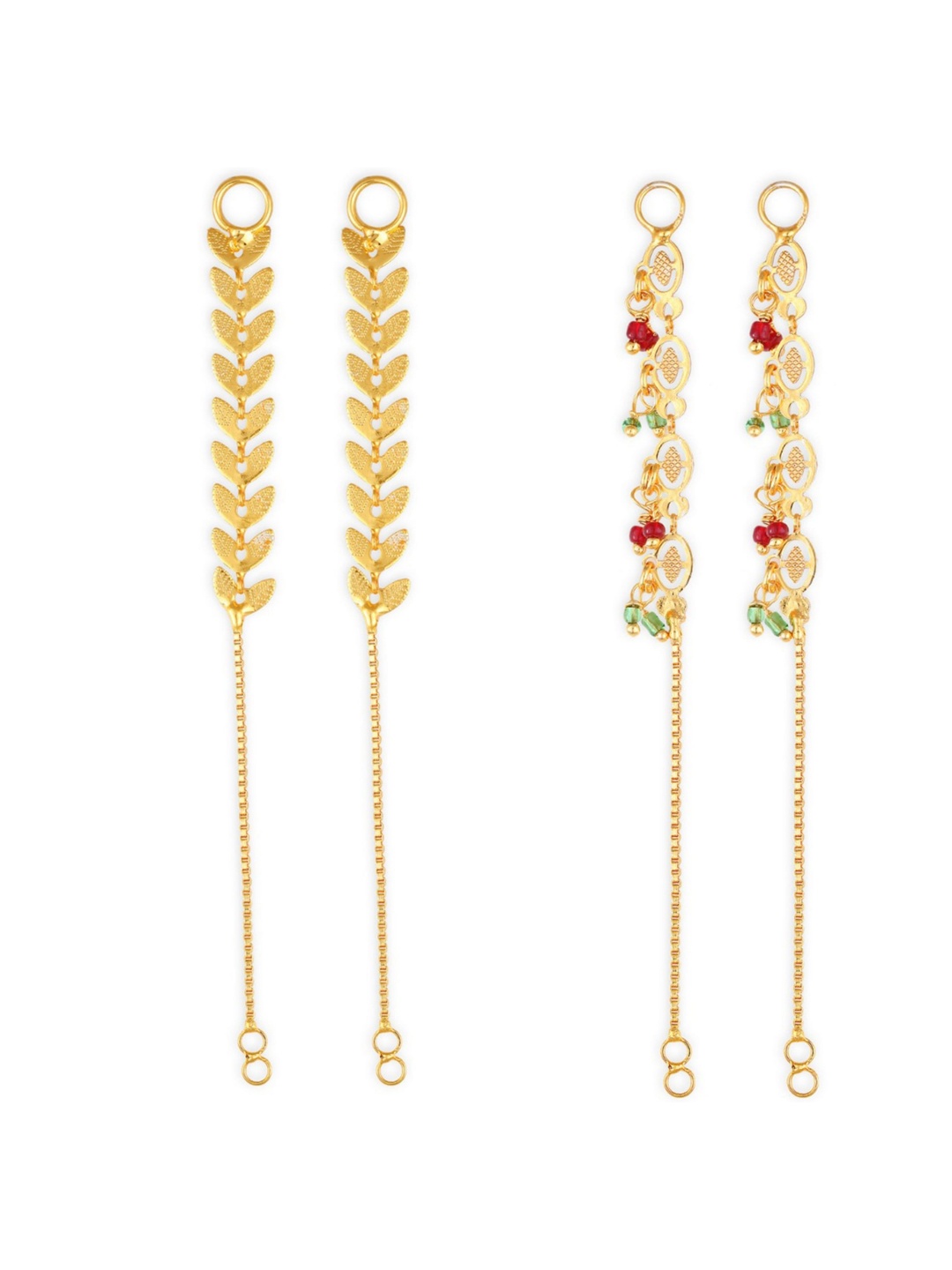 

Vighnaharta Set Of 2 Gold-Plated Classic Ear Cuffs