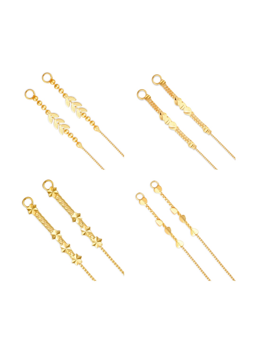 

Vighnaharta Set Of 4 Gold-Plated Classic Ear Cuffs