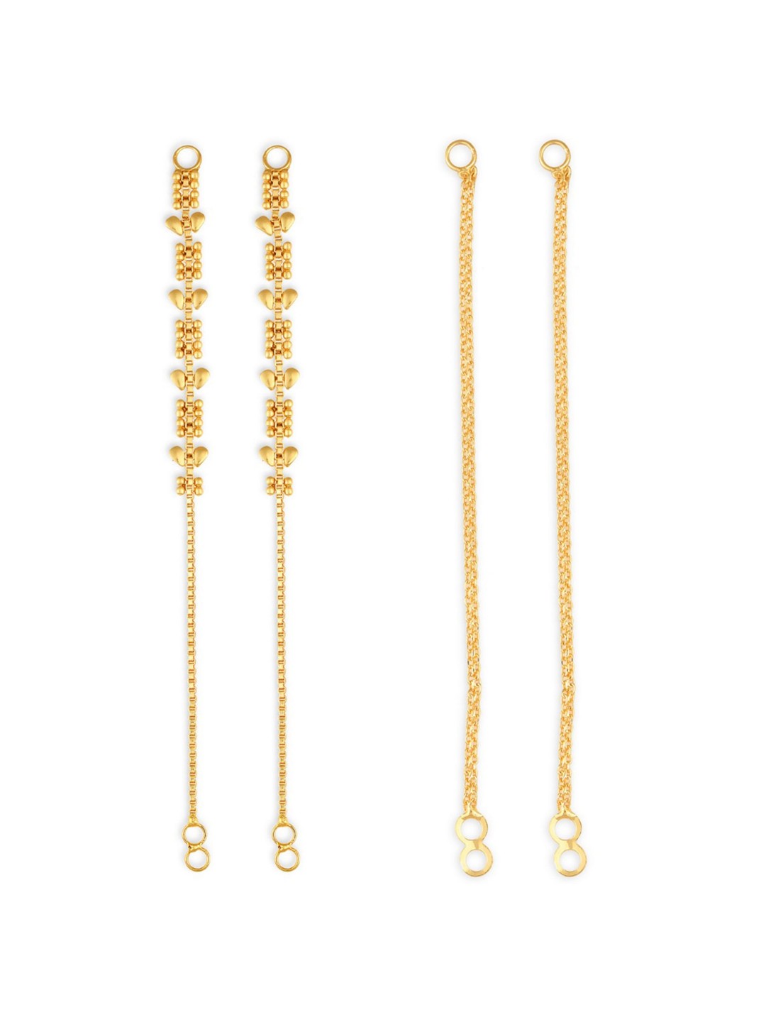 Vighnaharta Pack Of 2 Gold-Plated Classic Ear Cuff Chains