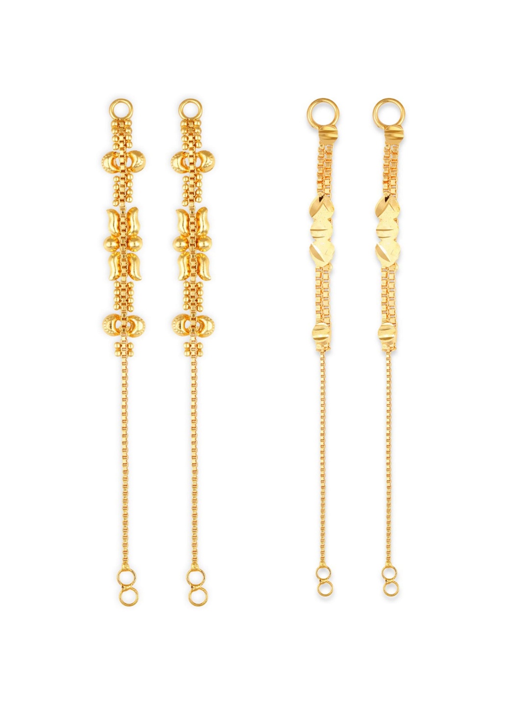 

Vighnaharta Pack Of 2 Gold-Plated Classic Ear Cuff Chains