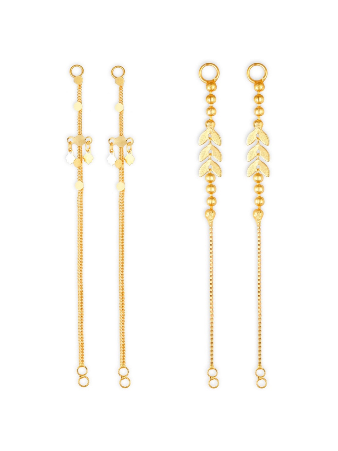 

Vighnaharta Pack Of 2 Gold-Plated Classic Ear Cuff Chains