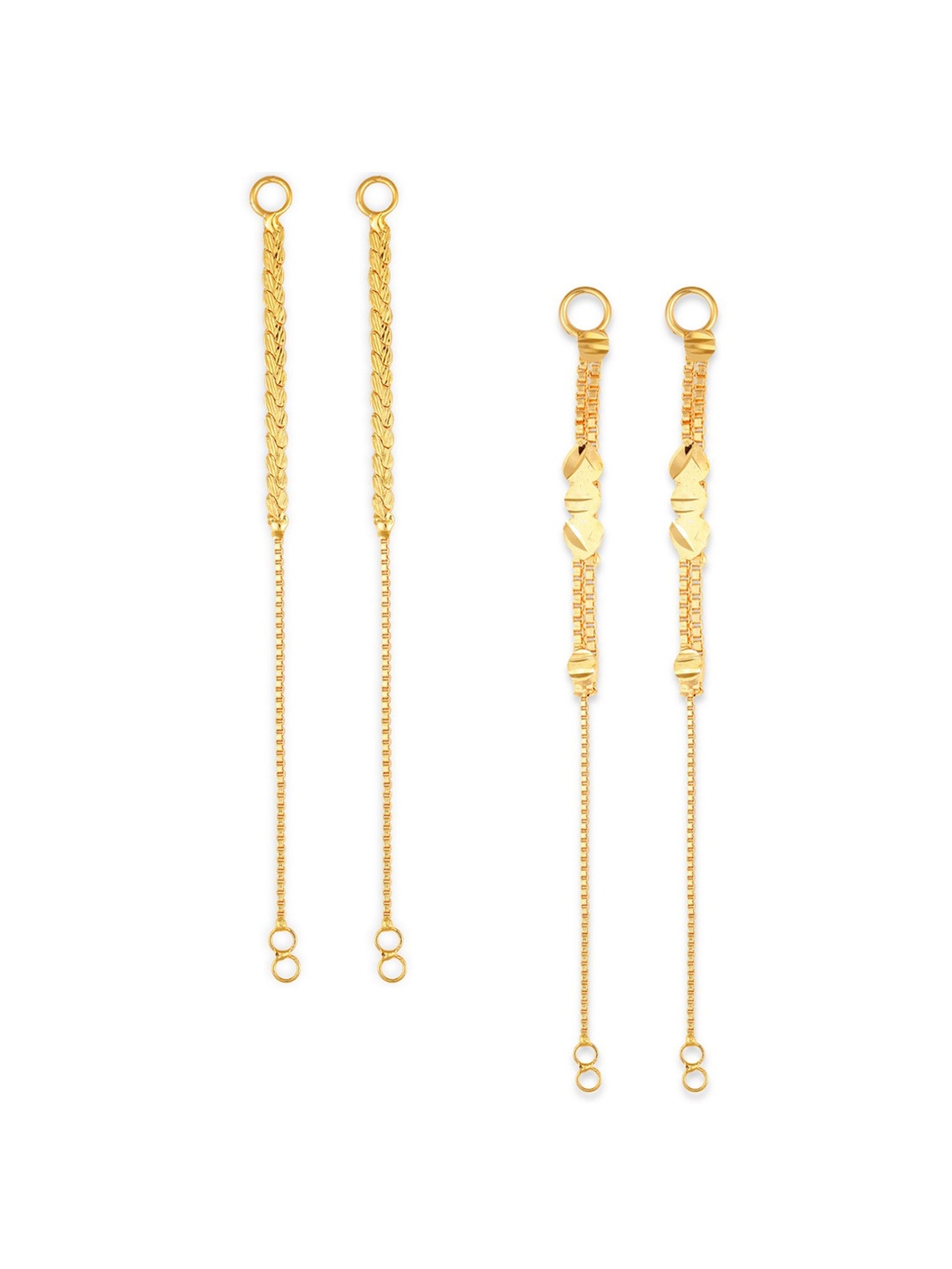 

Vighnaharta Pack Of 2 Gold-Plated Classic Ear Cuff Chains