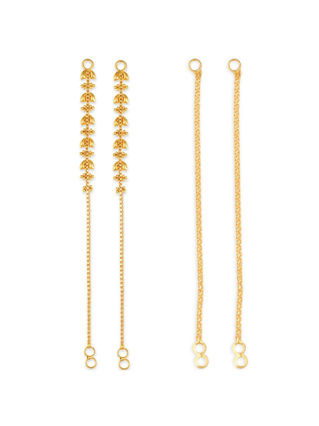 

Vighnaharta Pack Of 2 Gold-Plated Classic Ear Cuff Chains