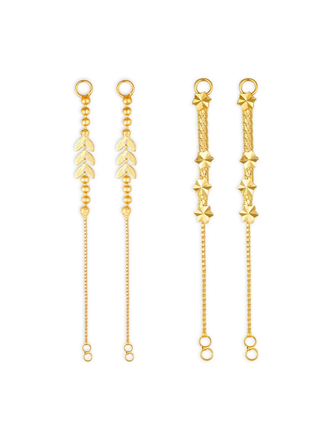 

Vighnaharta Set Of 2 Gold-Plated Ear Chains