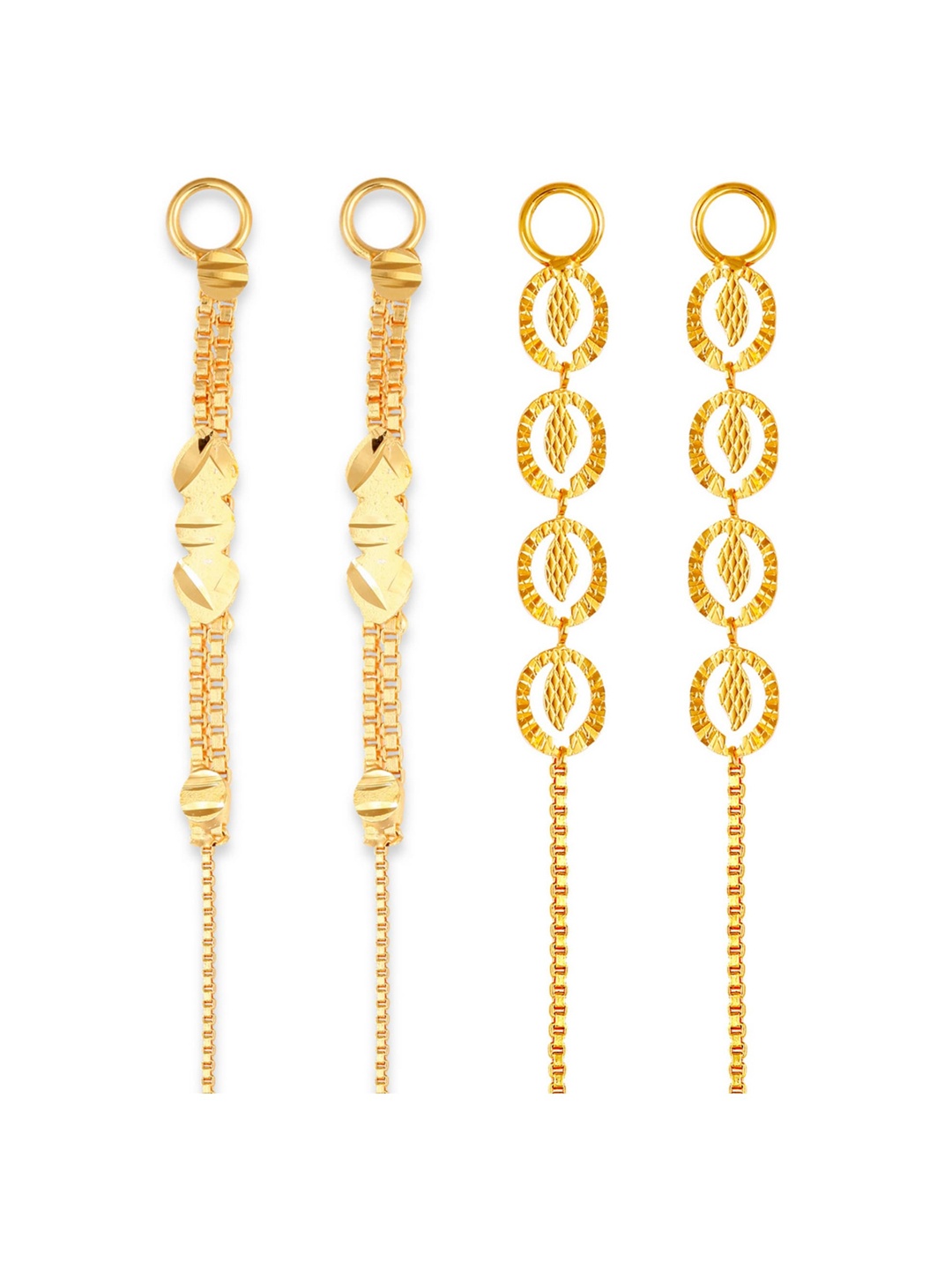 

Vighnaharta Set Of 2 Gold-Plated Classic Ear Cuffs