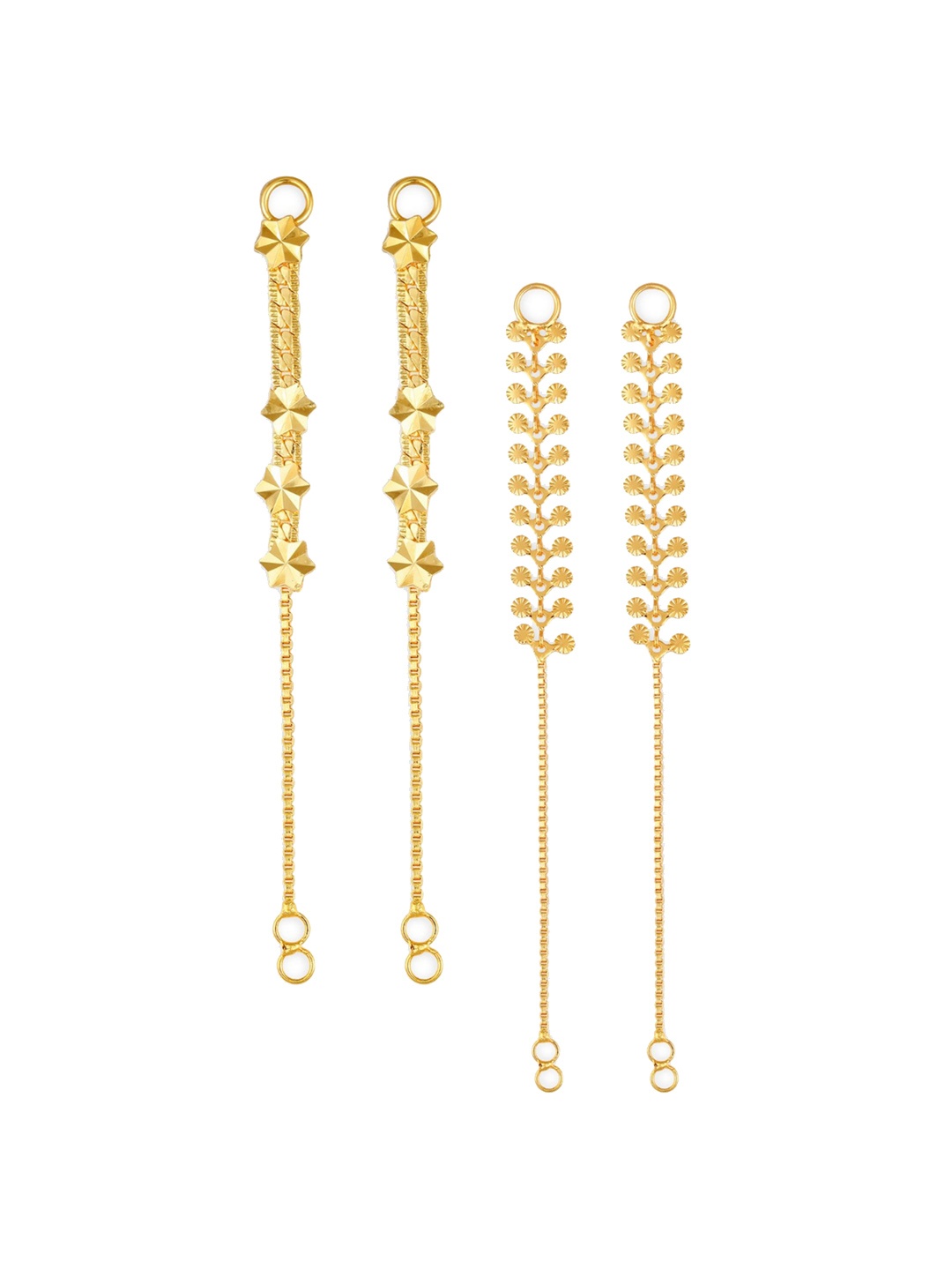 

Vighnaharta Set Of 2 Gold-Plated Classic Ear Cuffs