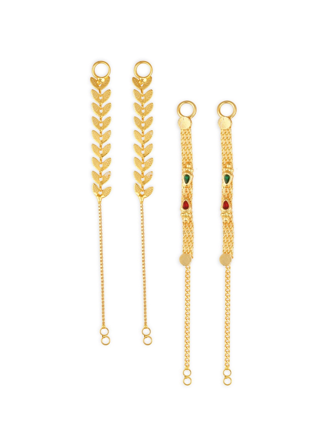 

Vighnaharta Set Of 2 Gold-Plated Classic Ear Cuffs