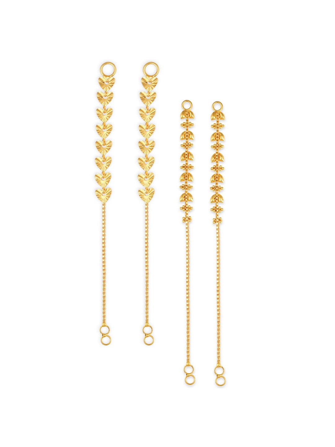 

Vighnaharta Set Of 2 Gold-Plated Ear Chain