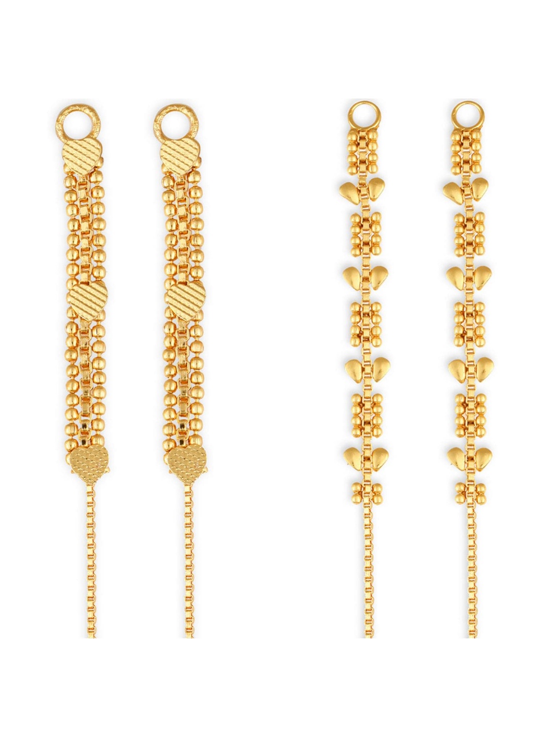 

Vighnaharta Set Of 2 Gold-Plated Ear Chain