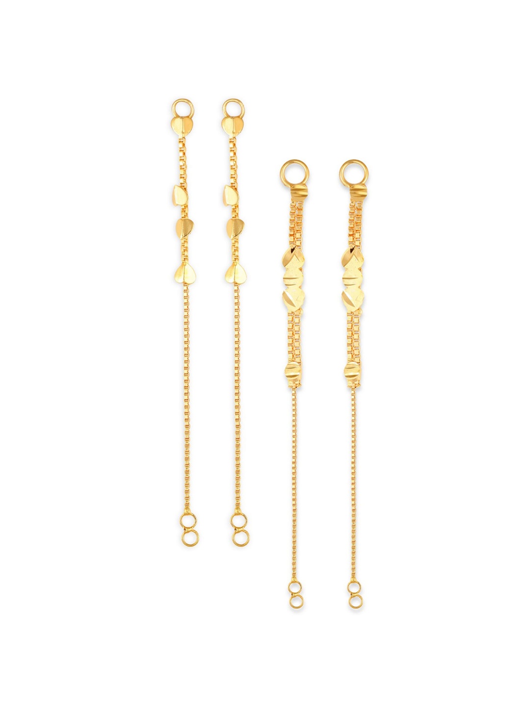 

Vighnaharta Set Of 2 Gold-Plated Ear Chain