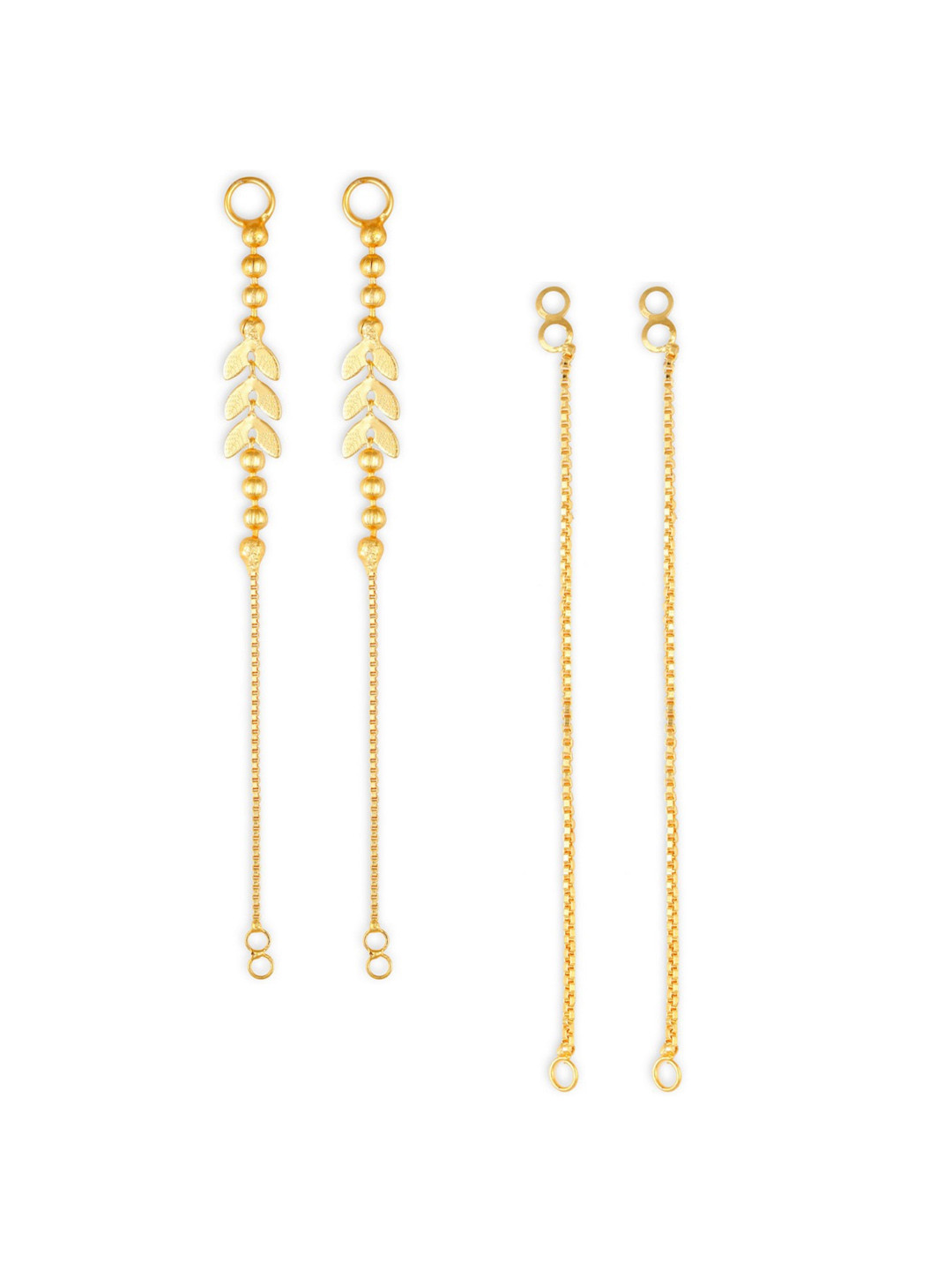 

Vighnaharta Set Of 2 Gold-Plated Ear Chain