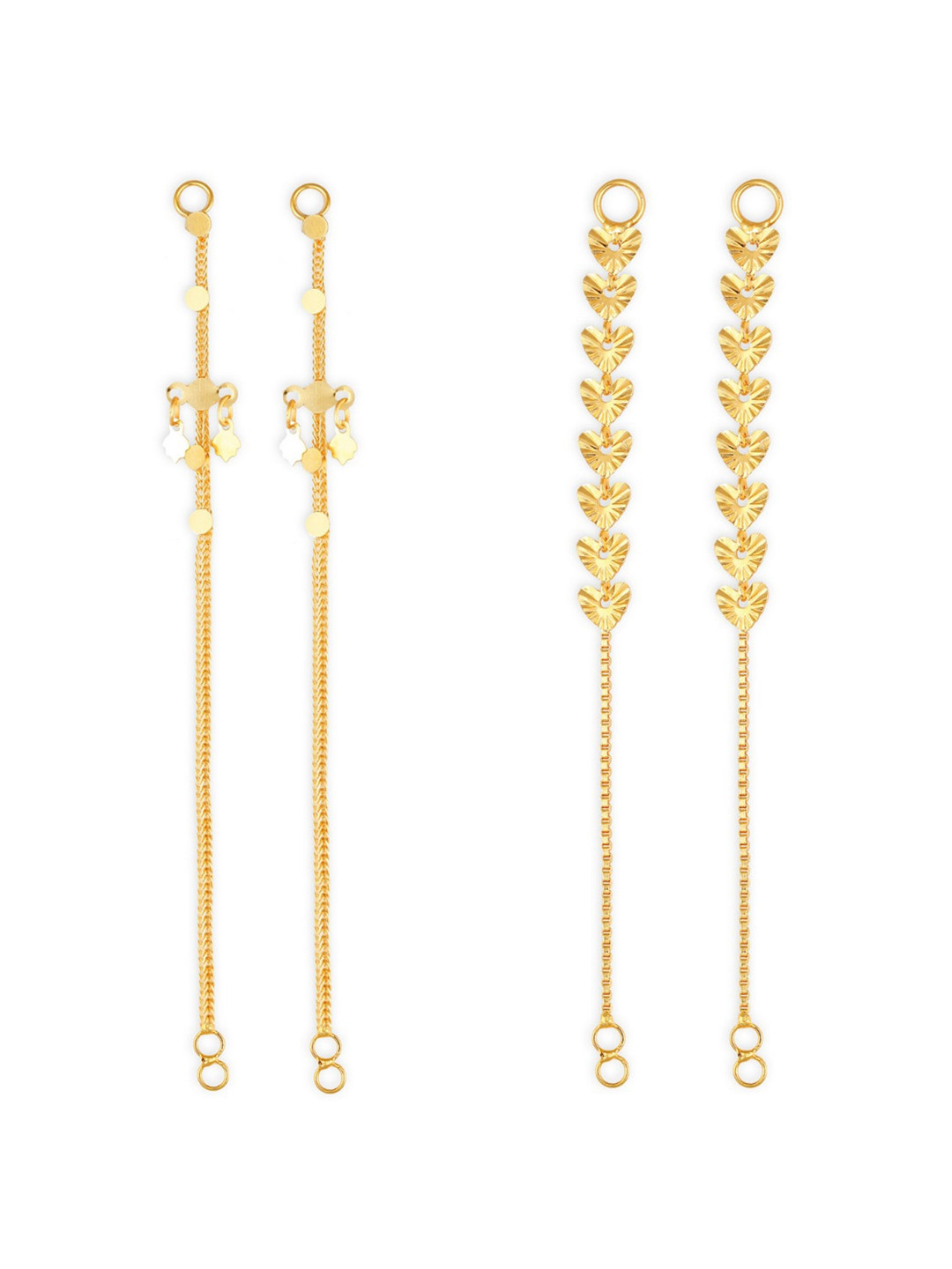 

Vighnaharta Set Of 2 Gold-Plated Classic Ear Cuff Earrings