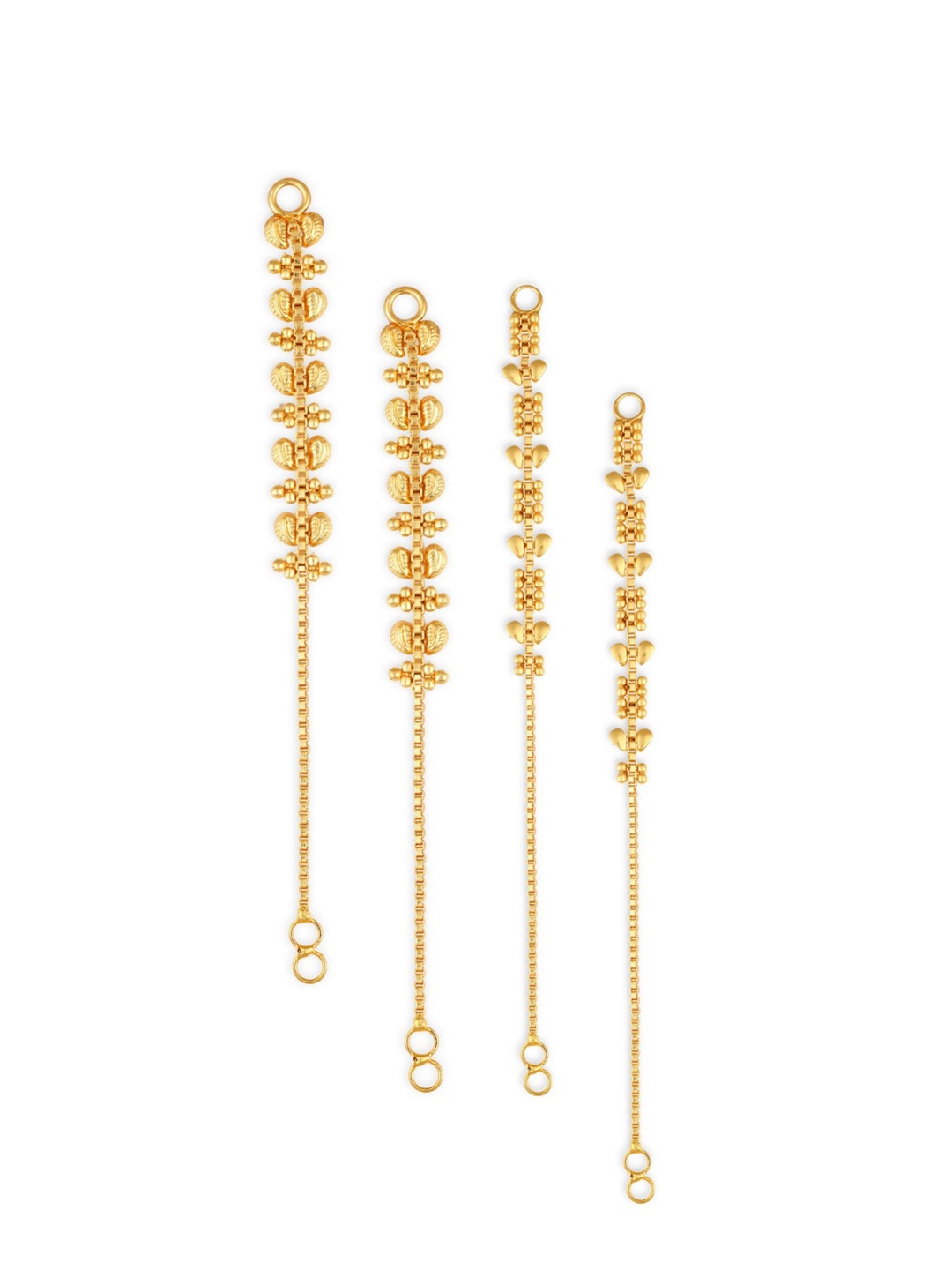 

Vighnaharta Set Of 2 Gold-Plated Classic Ear Cuff Chains