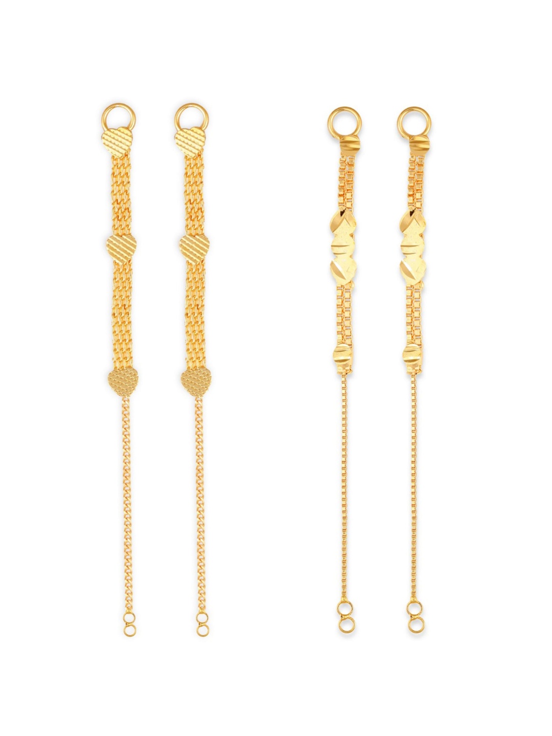 

Vighnaharta Set Of 2 Gold-Plated Classic Ear Cuff Chains