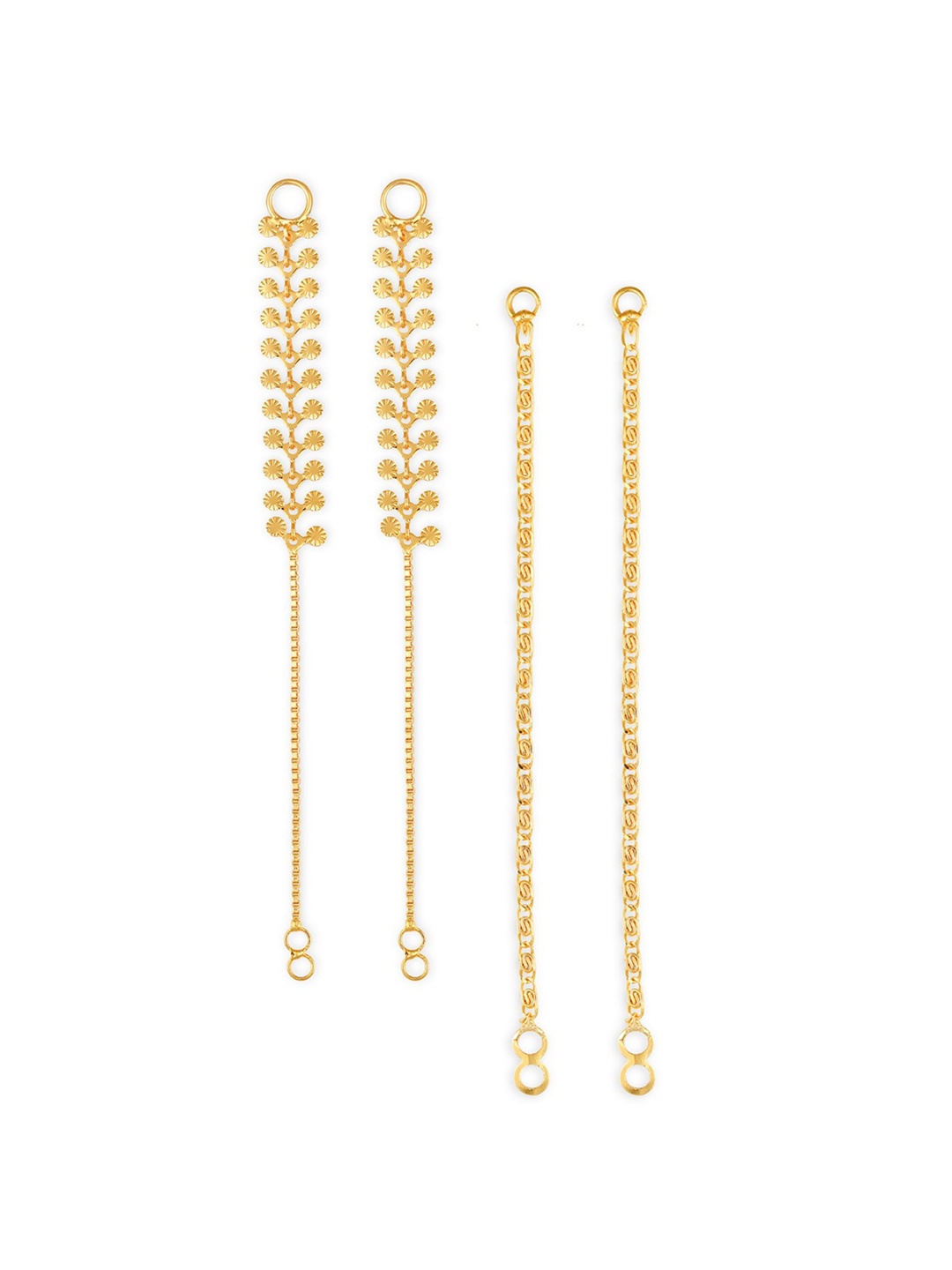 

Vighnaharta Set Of 2 Gold-Plated Classic Ear Cuff Chains