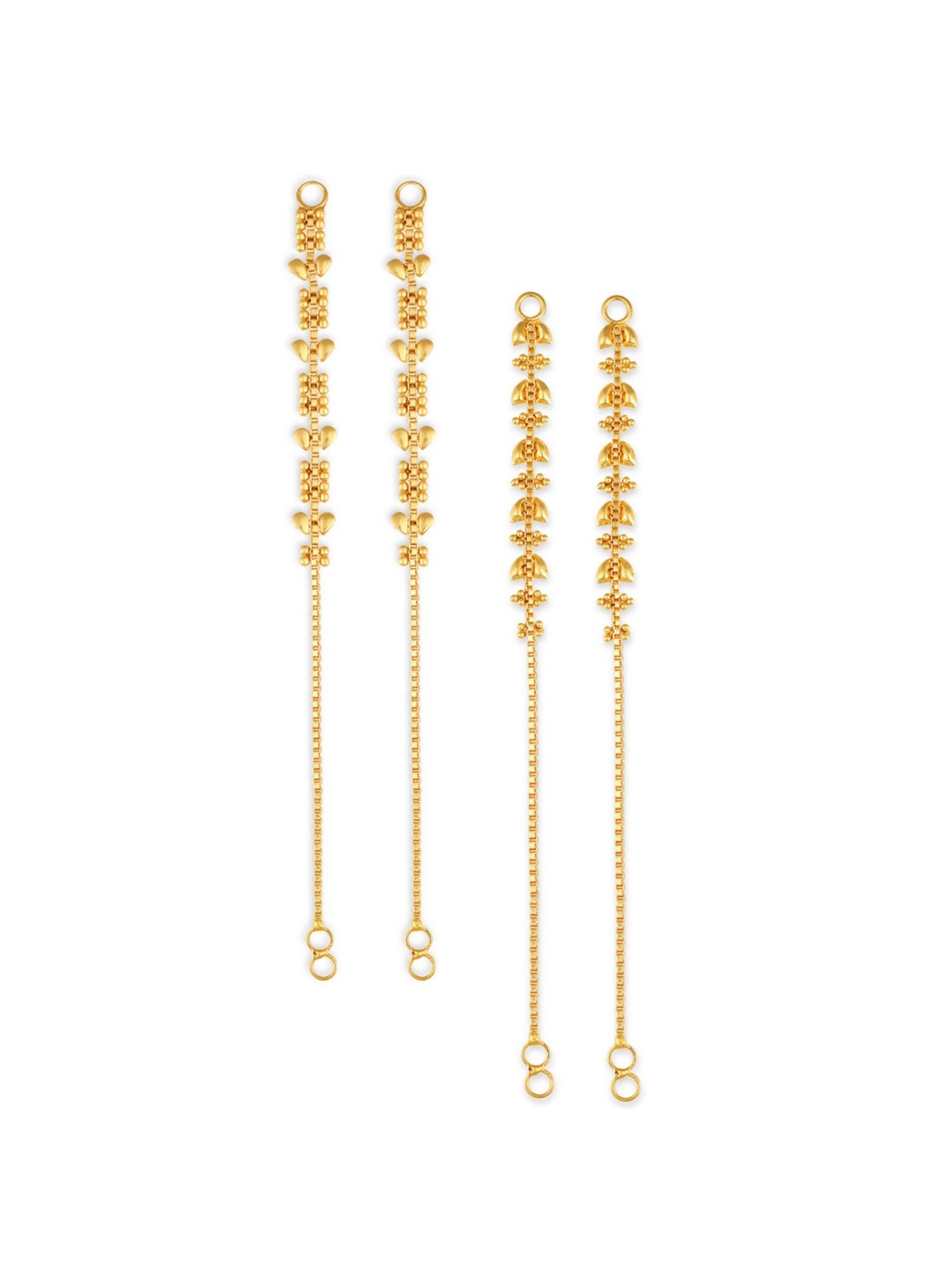 

Vighnaharta Set Of 2 Gold-Plated Classic Ear Cuff Chains